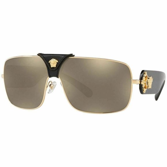 Versace Accessories - Versace Aviator Sunglasses Gold Brown Mirror Lens